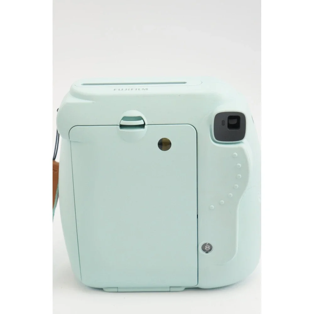 Fujifilm Instax Mini 9 Camera Ice Blue with Pink Case Good Works w/8 Pics